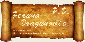 Peruna Dragunović vizit kartica